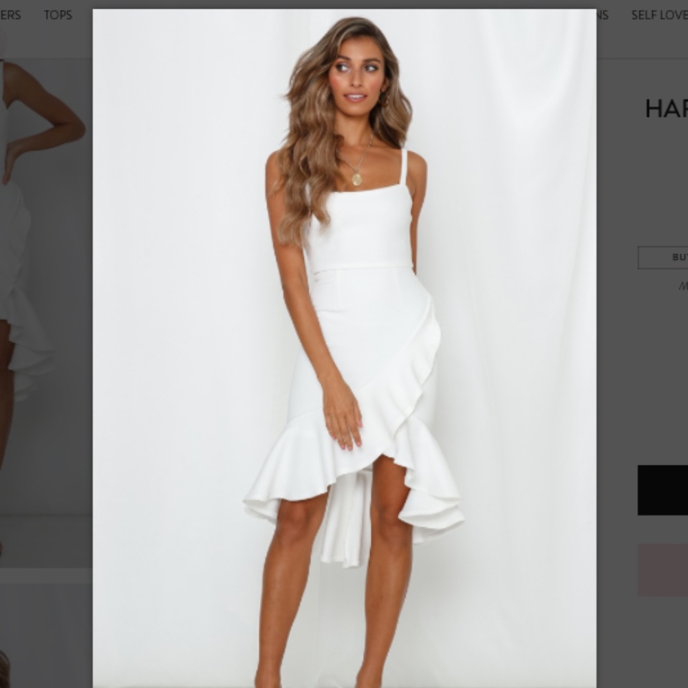 NWT Hello Molly White Midi Dress